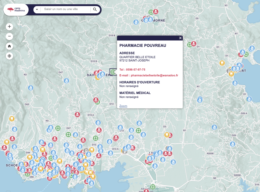 Fokusvision carte interactive web pro santé CPTS